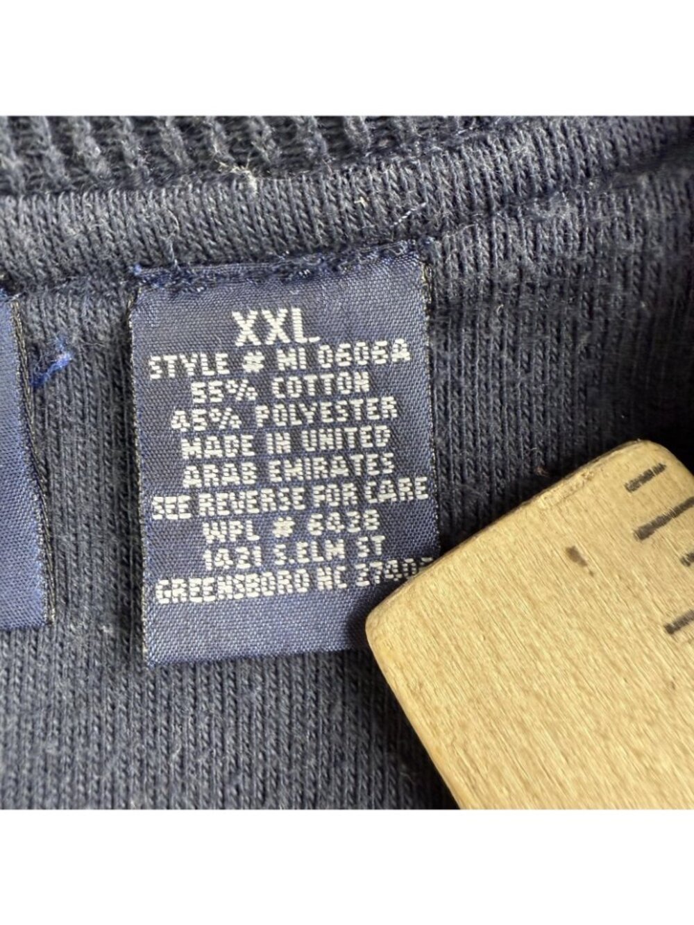 Wrangler Sweater Mens 2XL Blue Mock Neck 1/4 Zip Cotton Knit Pullover MI0608A - Picture 7 of 15